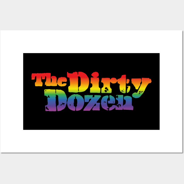 The Dirty Dozen logo (rainbow effect) Wall Art by GraphicGibbon